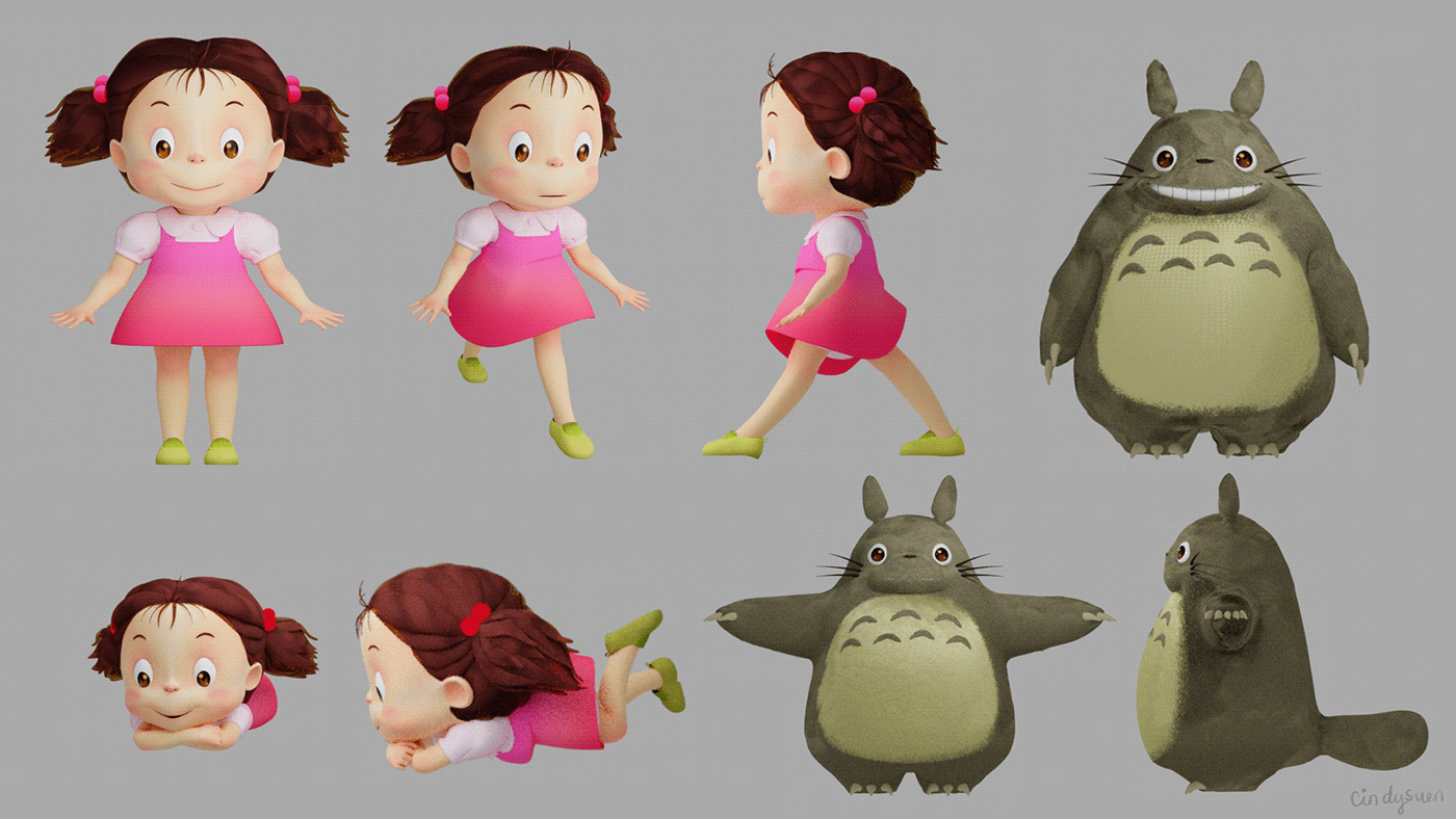 b3d blender Cat CGI Fan Art forest Ghibli Studio Ghibli totoro