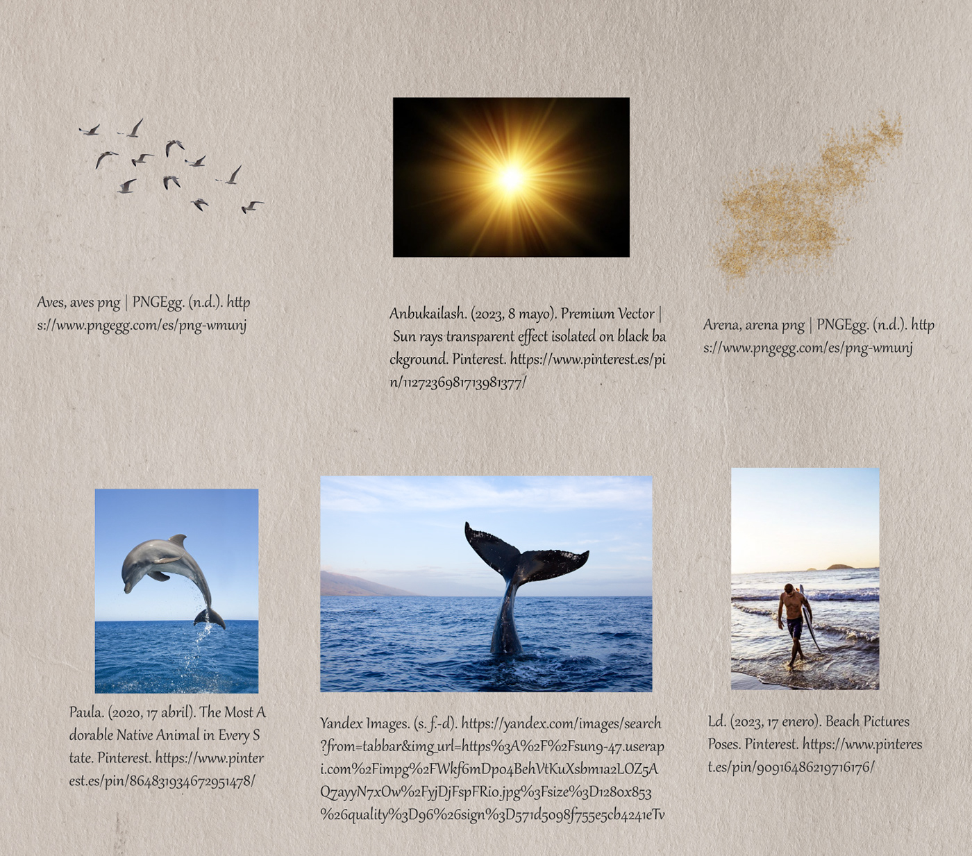 Fotomontaje diseño gráfico animales marinos surrealista