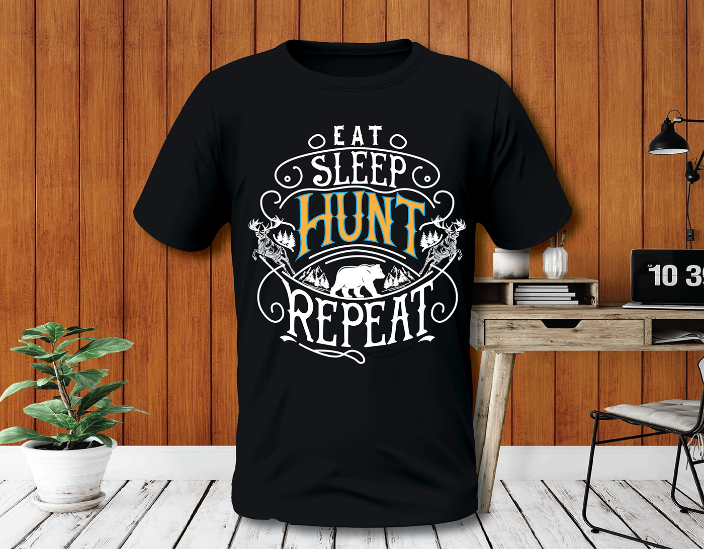 Deer Hunting typography   Outdoor vintage vector motivational Retro Duck Hunting hunting brand trandy
