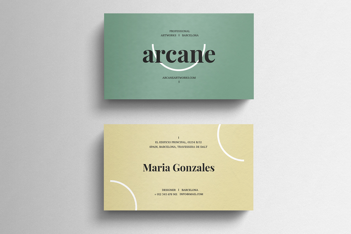 business card template minimal clean elegant color pastel branding  identity