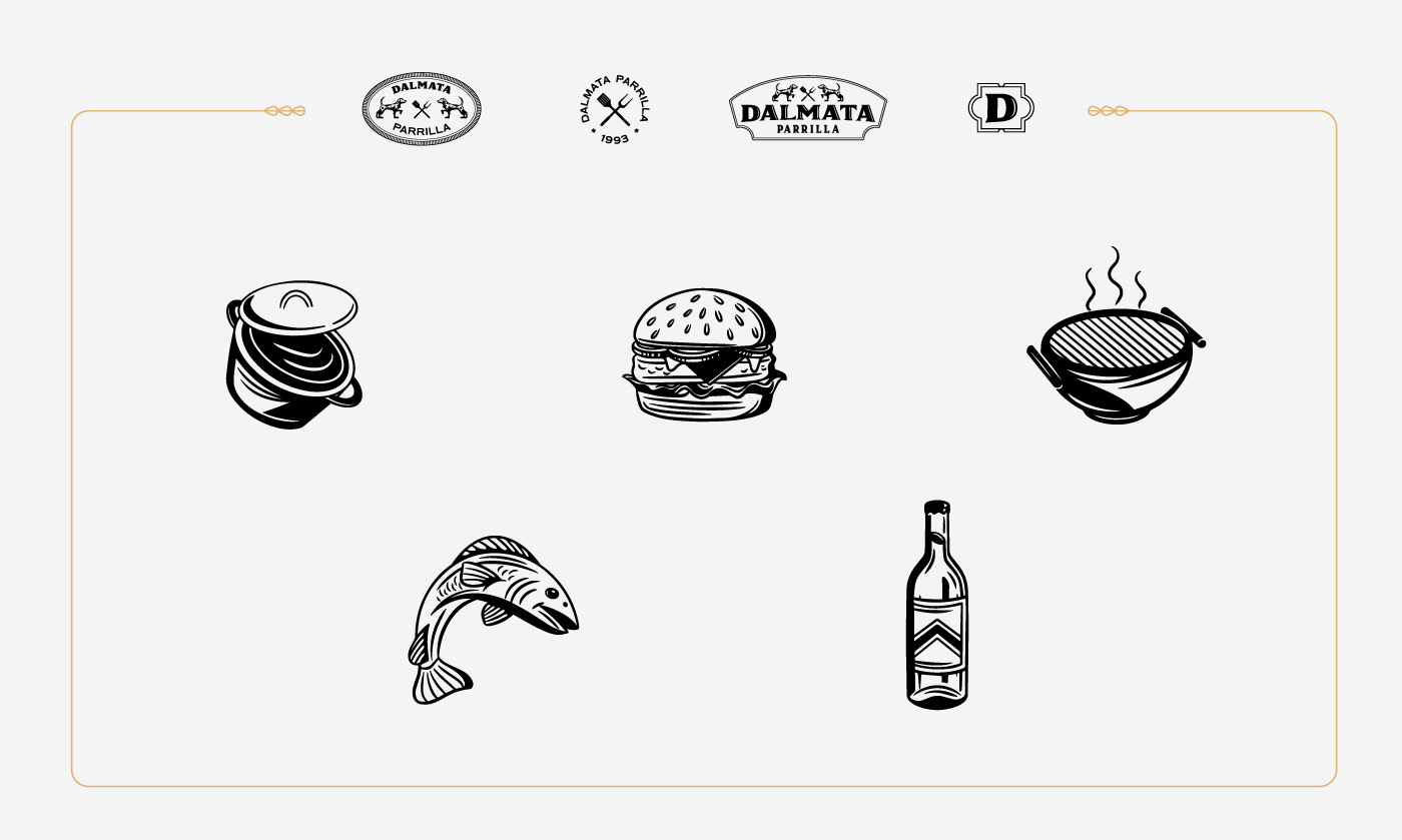BBQ beef brand identity Food  Logo Design meat restaurant restaurant menu steak visual identity