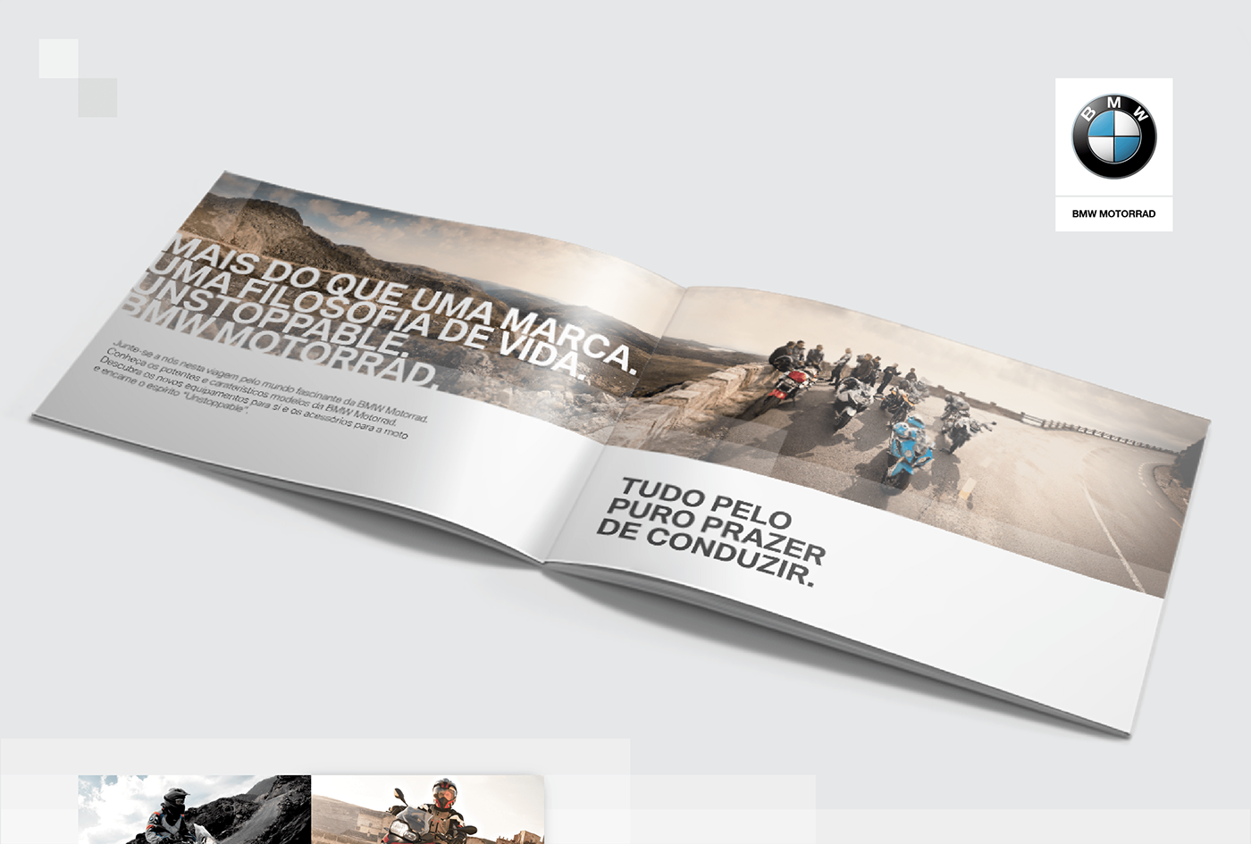 BMW motorrad motorcicle brochure direct marketing mkt Portugal Direct mail graphic design 