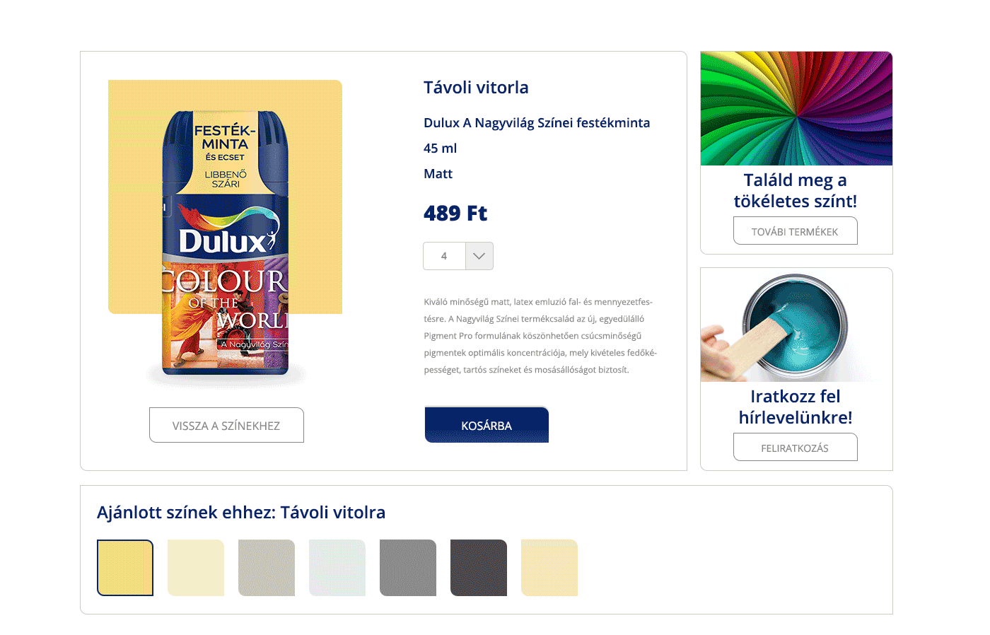 Dulux Tester webshop lets colour paint Web UI ux web development  campaign & strategy