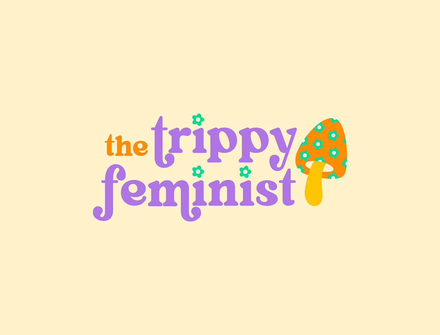 Brand Design branding  feminism feminist Logo Design mushroom psychedelic psychedelic art trippy women empowerment
