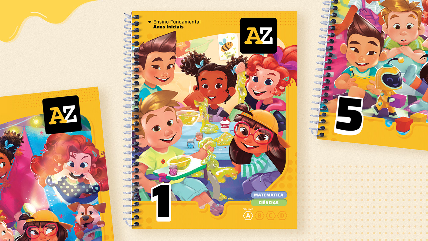 educação Ensino Fundamental infantil livro didático Lúdico personagens Rede AZ