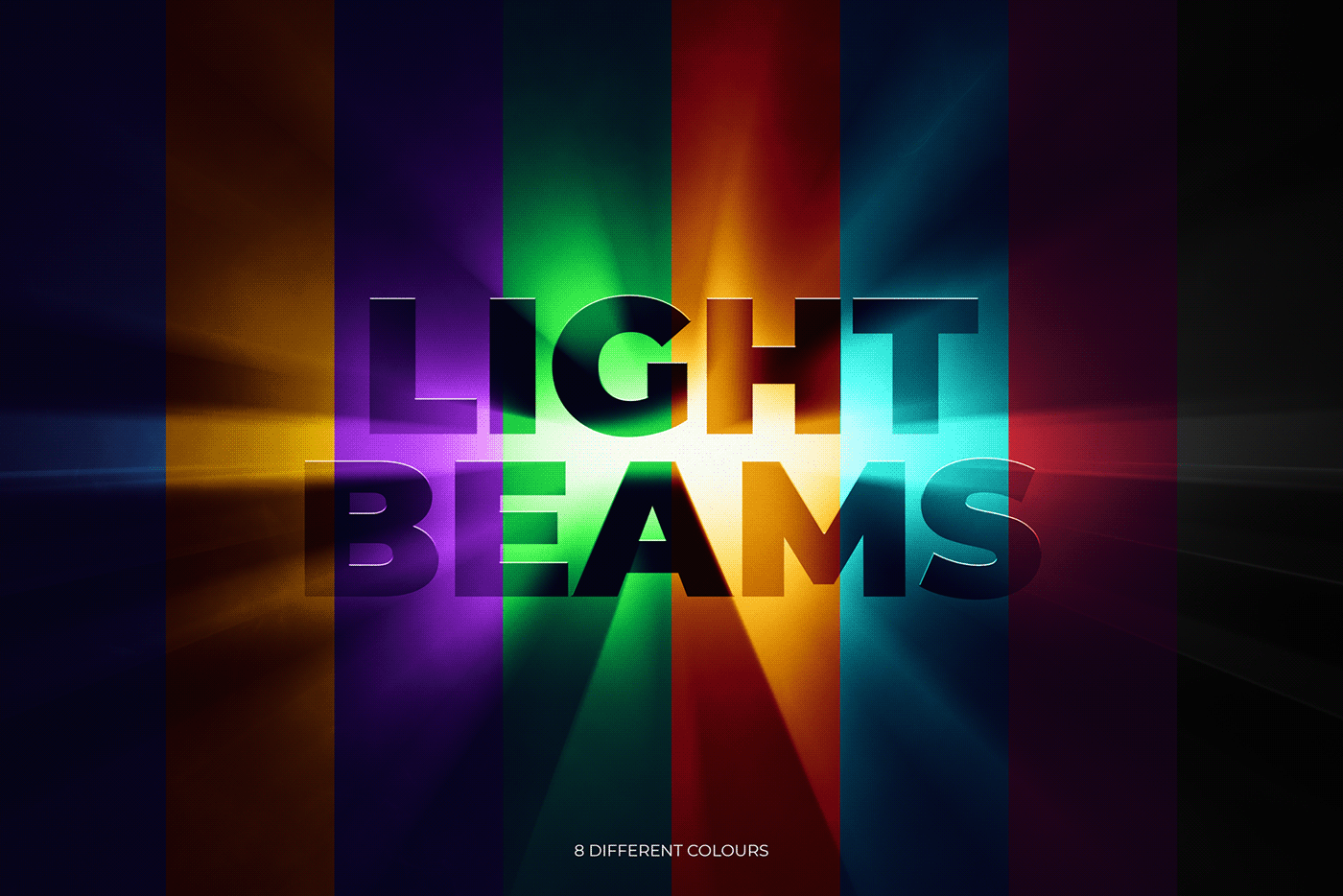light template beam shine radiant type typography   effect glare ray