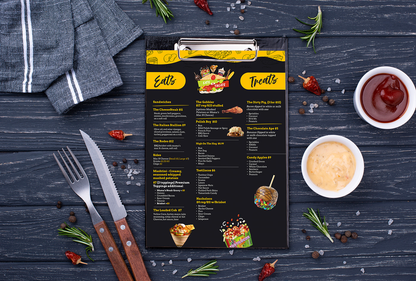 Adobe Portfolio Advertising  flyer menu Menu Card menu design menus Social media post