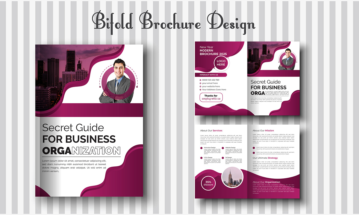 business brochure agency Booklet modern template company logo design
