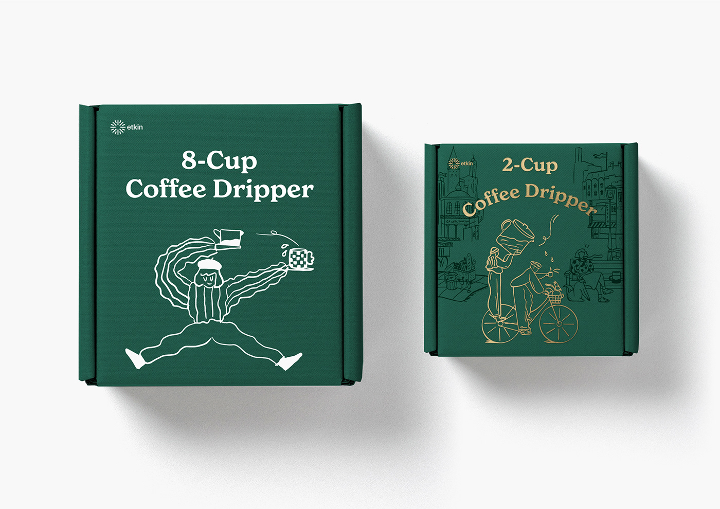 coffee packaging coffee illustration Coffee dripper minimal packaging whimsical Playful Packaging packaging design coffee logo box packaging