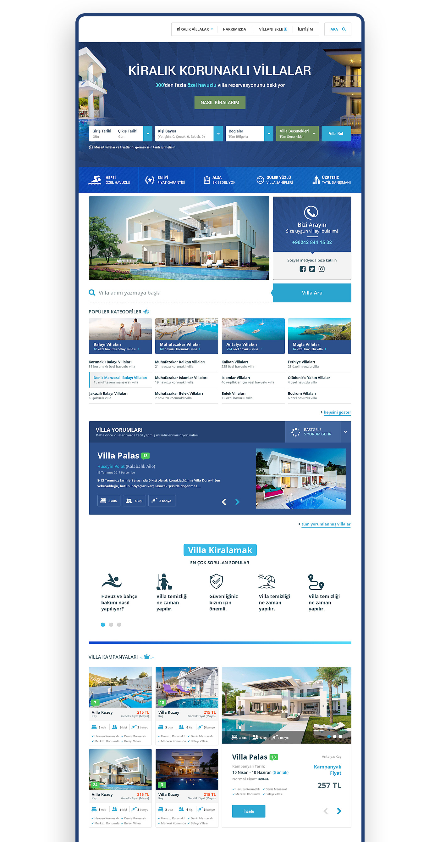 Villa Travel Holiday Web design UI ux css de development