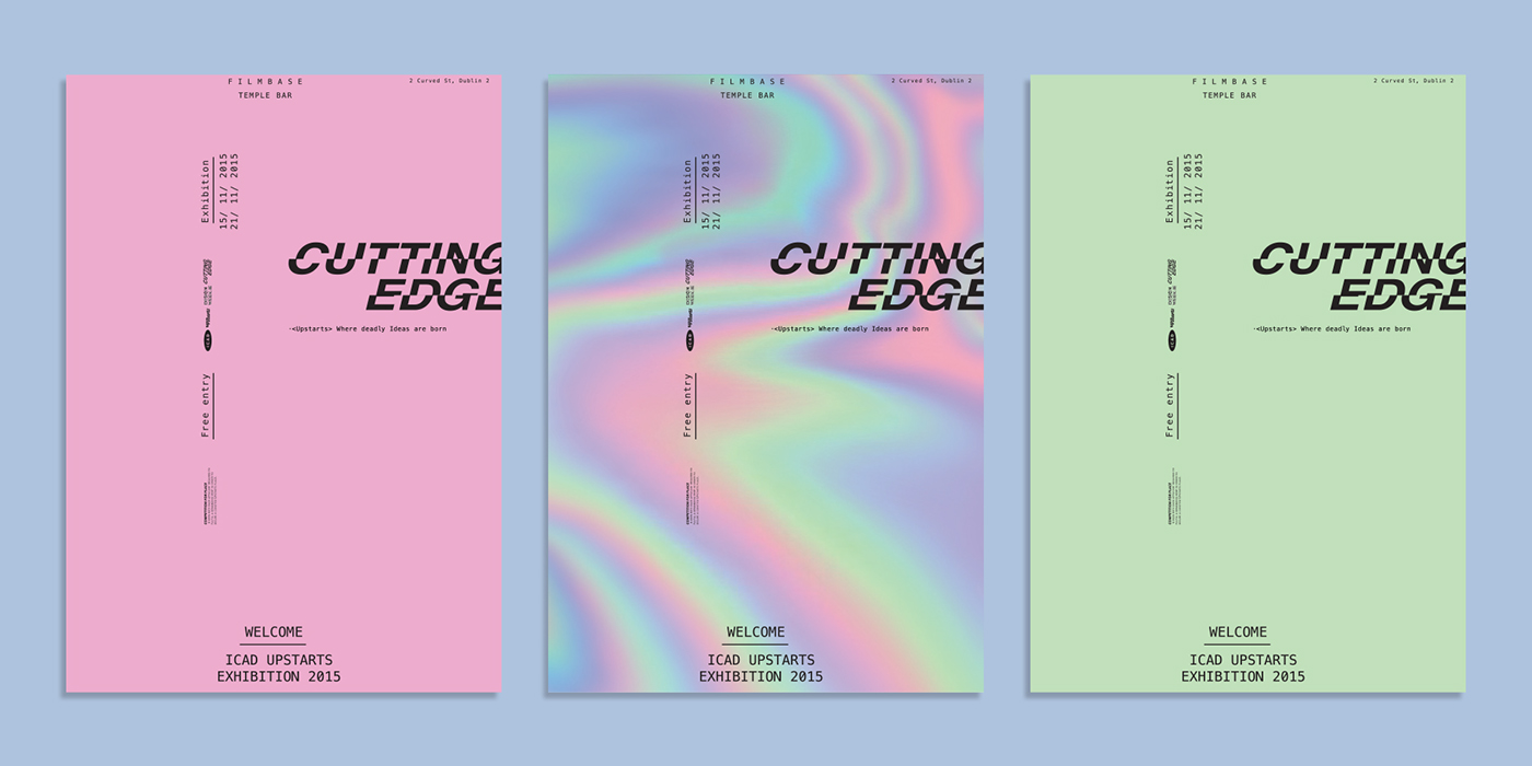 iridescent foil pink pastel logo Exhibition  brochure Layout typography   identity