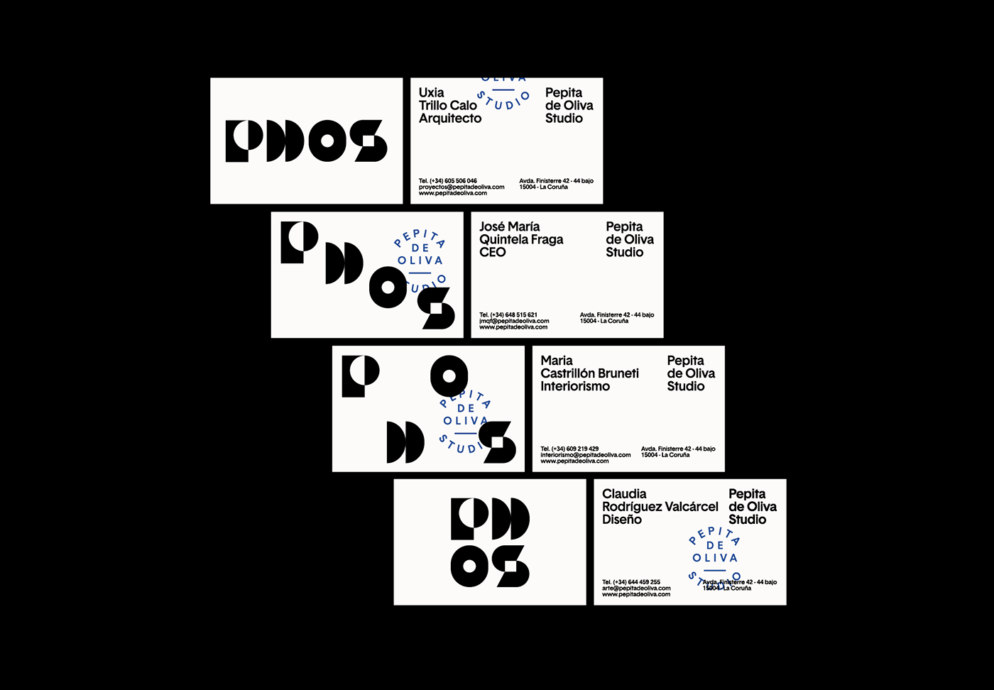 furniture architecture MID-CENTURY studio Branding Identity Stationery portfolio business card black & white poster