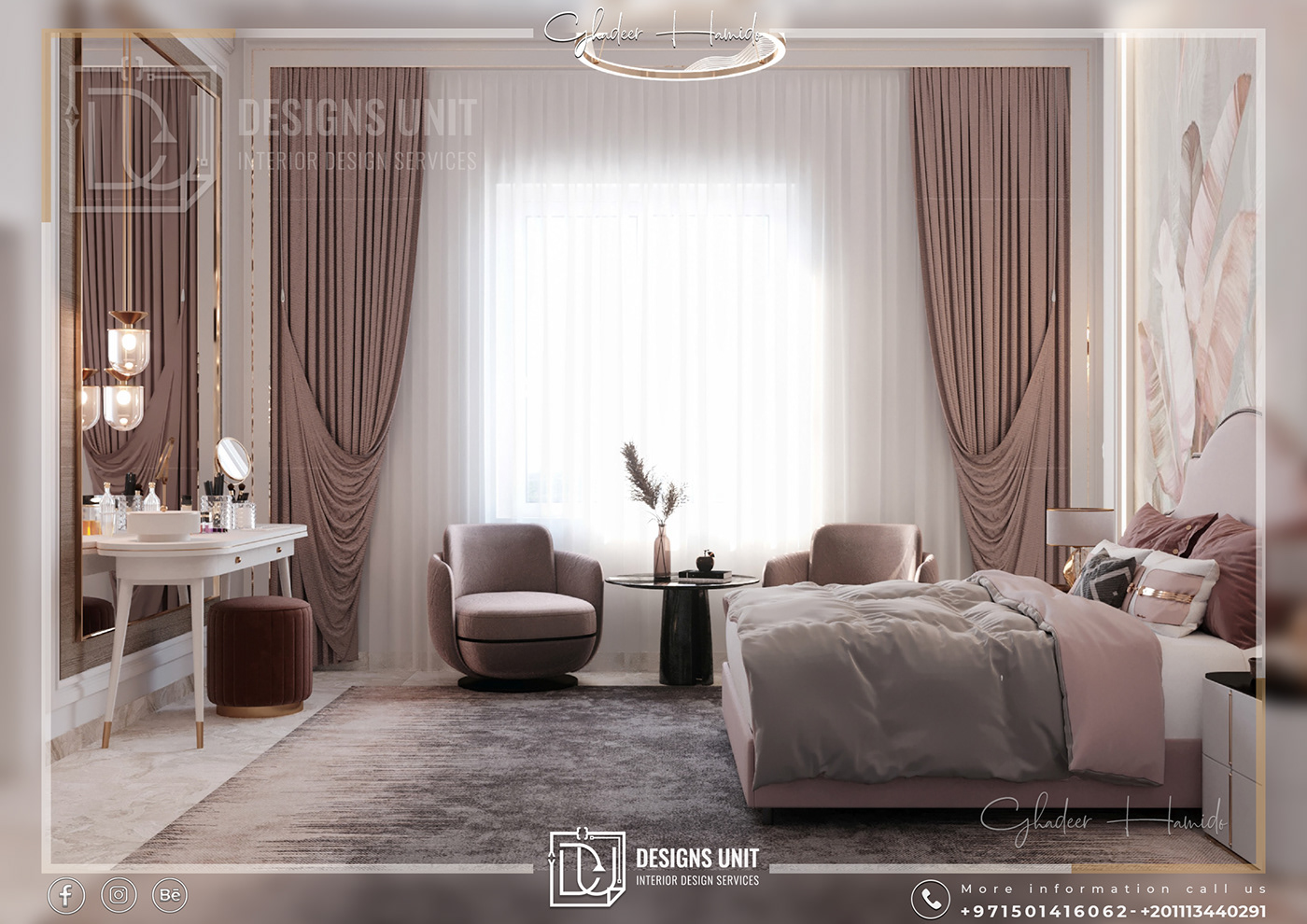 artchitecture bedroom design Interior interior design  luxury modern NEWCLASSIC Render woodworking