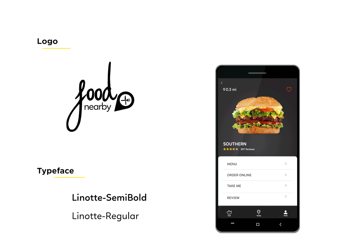 Food  UI/UX Mobile Interface design Food Finder Mobile app application