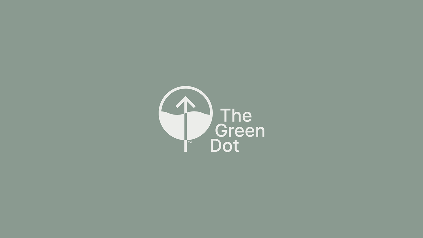 Symbol redesign The Green Dot by Glypse Designs. Logo design, logo redesign, green, soft, beige.