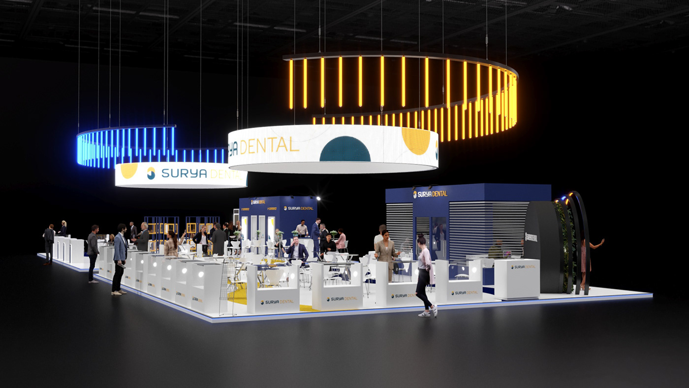 surya ciosp estande Stand Exhibition  design led lights Exhibition Design  led leds