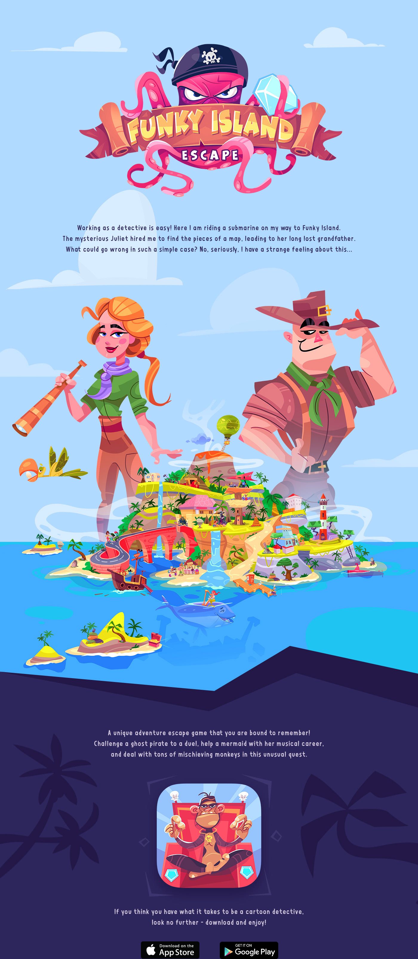 escape Island game adventure characters gamedesign coloring
