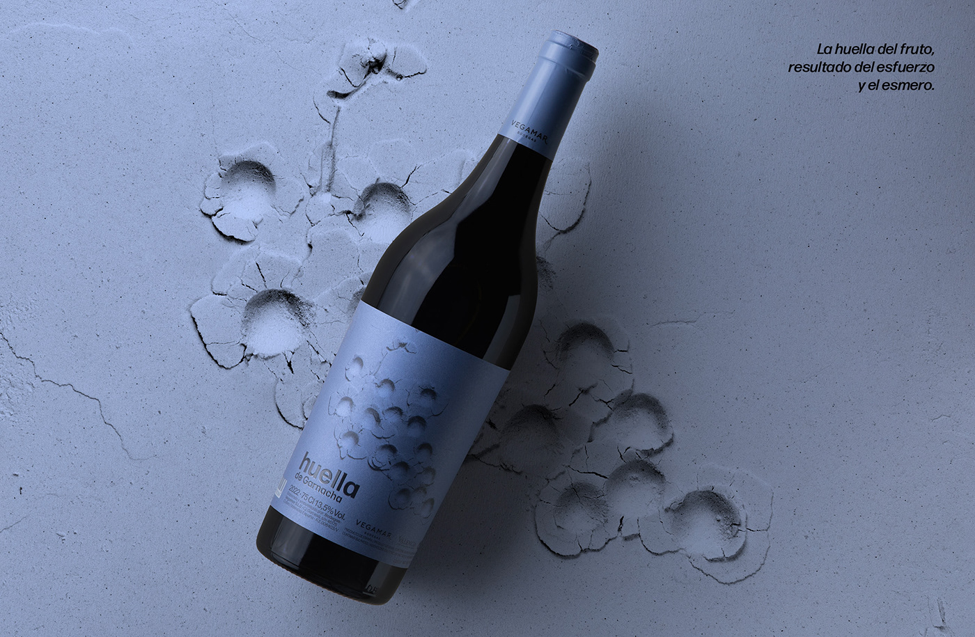 Packaging redesign for Vegamar's Huella Wine.