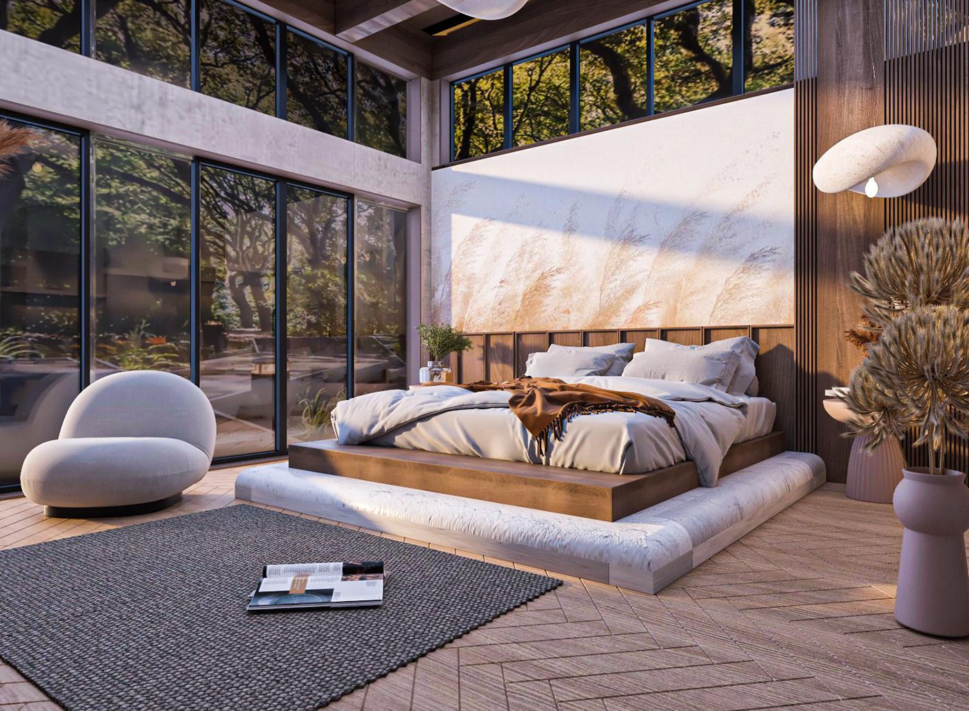 architect bedroomdesign Japandi 3dmodelling   vray renderlovers