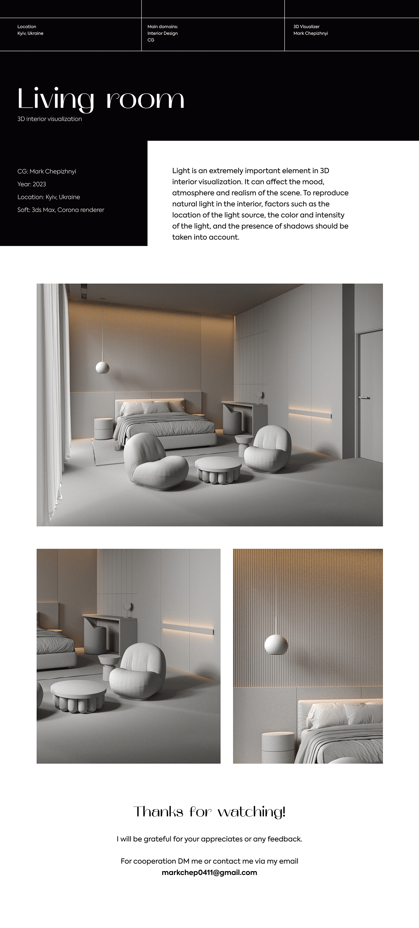 3D 3ds max 3dsmax architecture archviz corona interior design  modern Render visualization