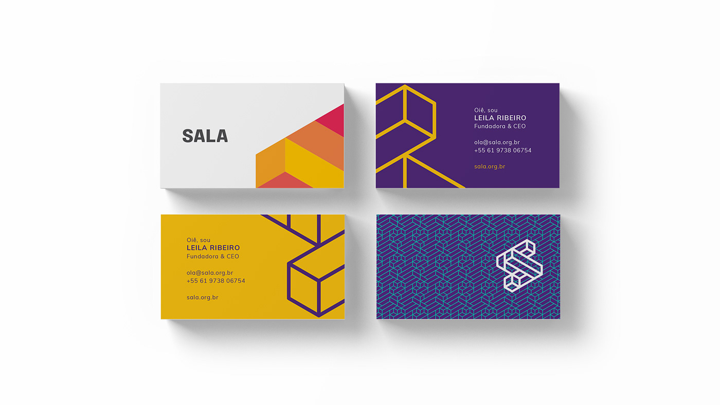 Education sala business logo identity Isometric brandbook Web color disruptive