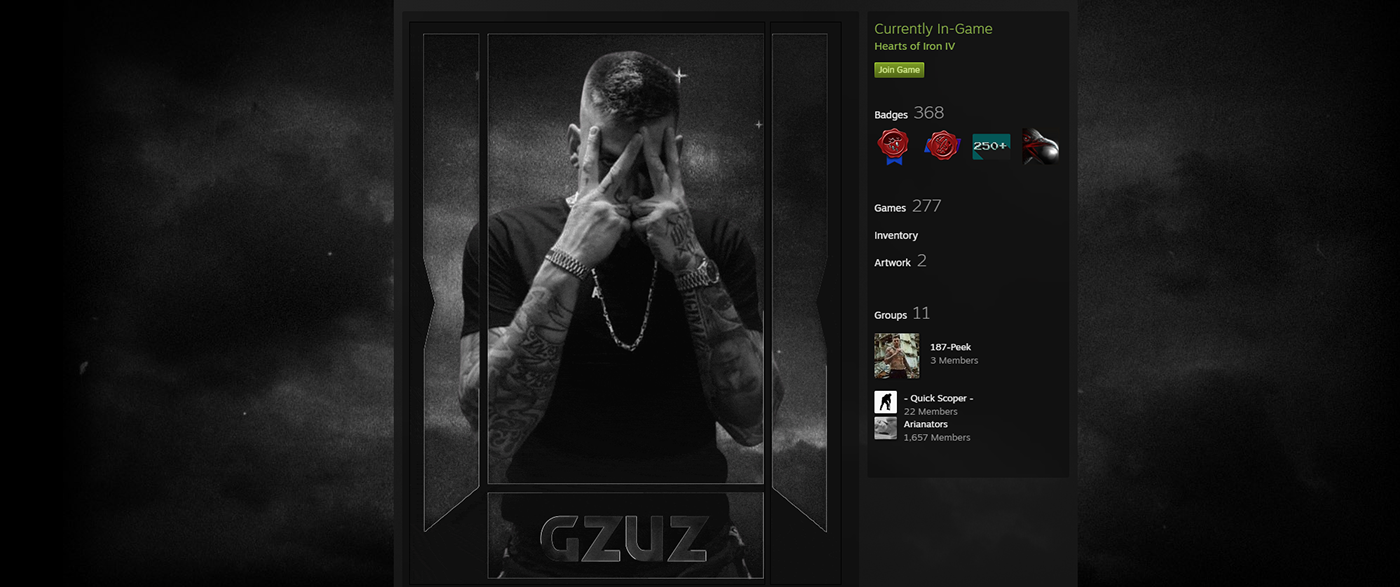 artwork black Gzuz profile rap Steam Steam artwork