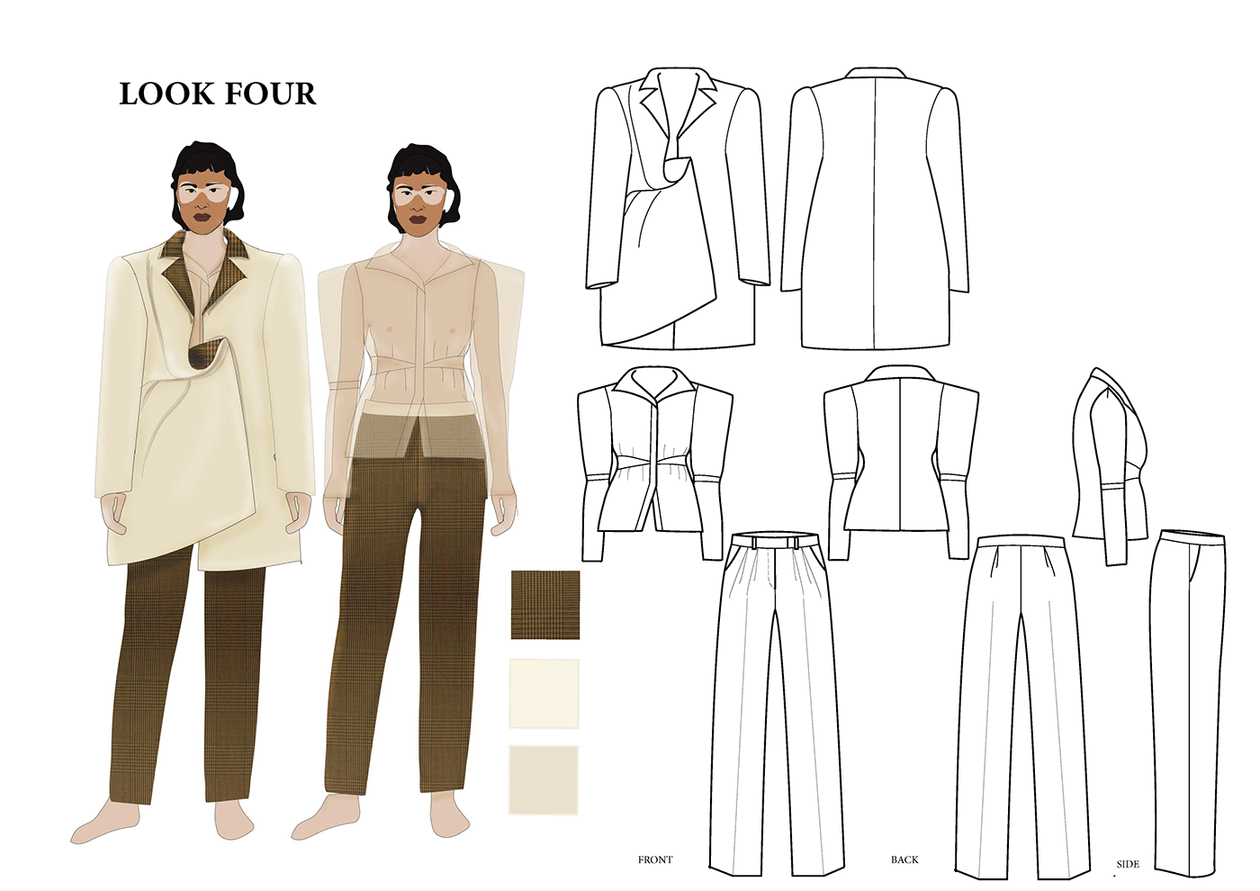 fashion design ILLUSTRATION  portfolio technical drawing