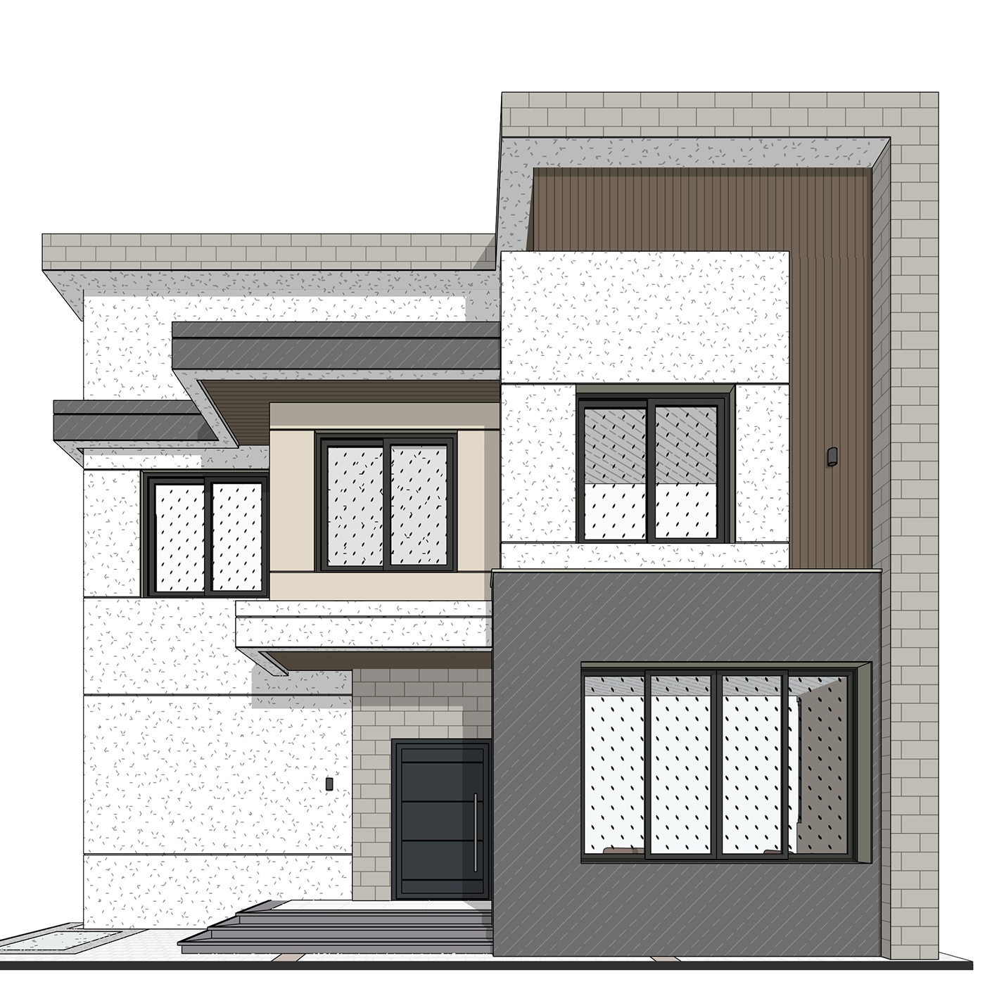 architecture archviz visualization corona 3ds max exterior modern revit illustrations BIM