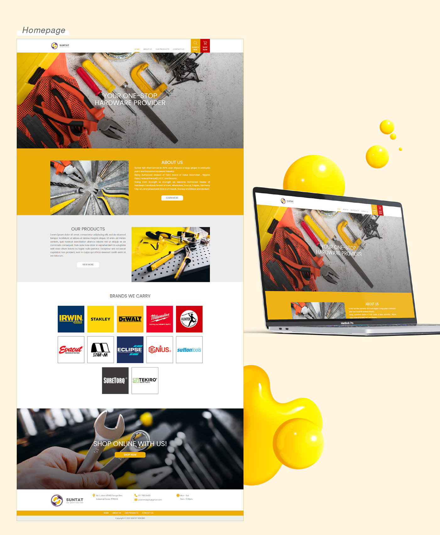 Mockup UI Web Design  Website
