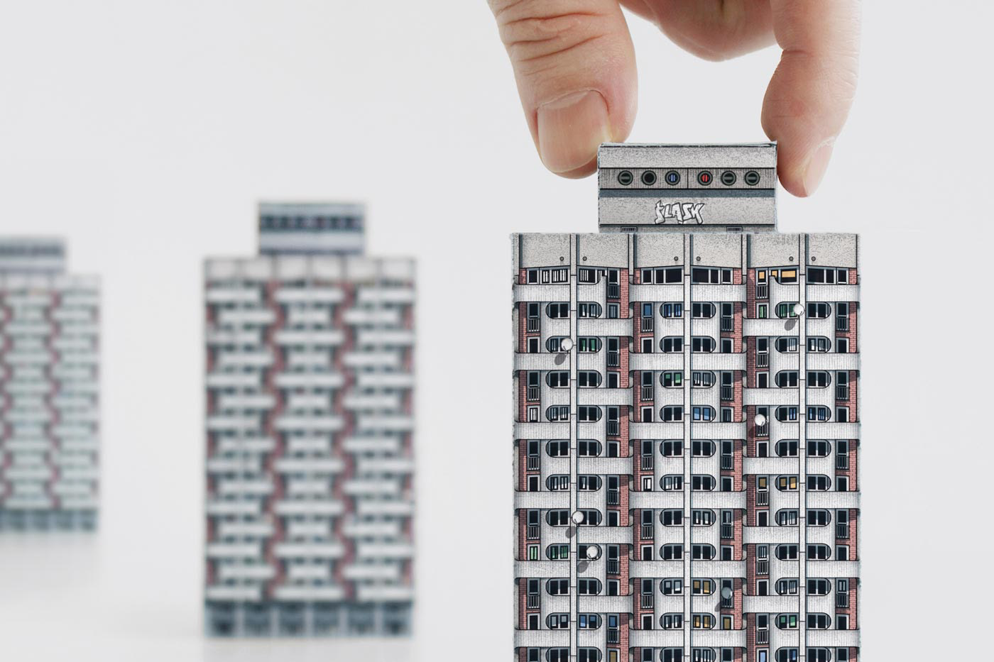 architecture Brutalism modernism poland socialist-era Paper models playful book