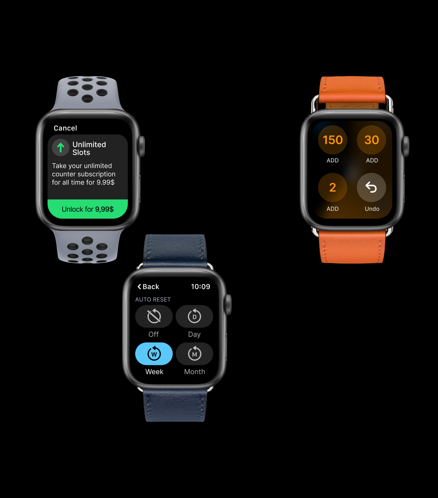 apple watch counter UI/UX user experience user interface watch Watches water applewatch