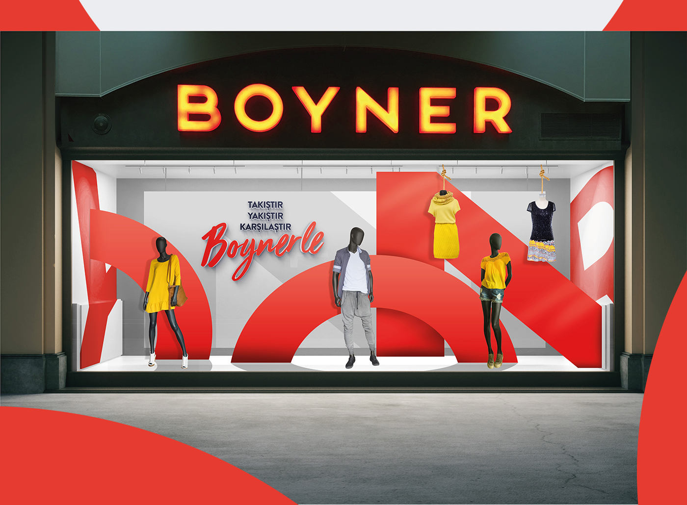 graphic design BOYNER Fashion  branding  istanbul department store