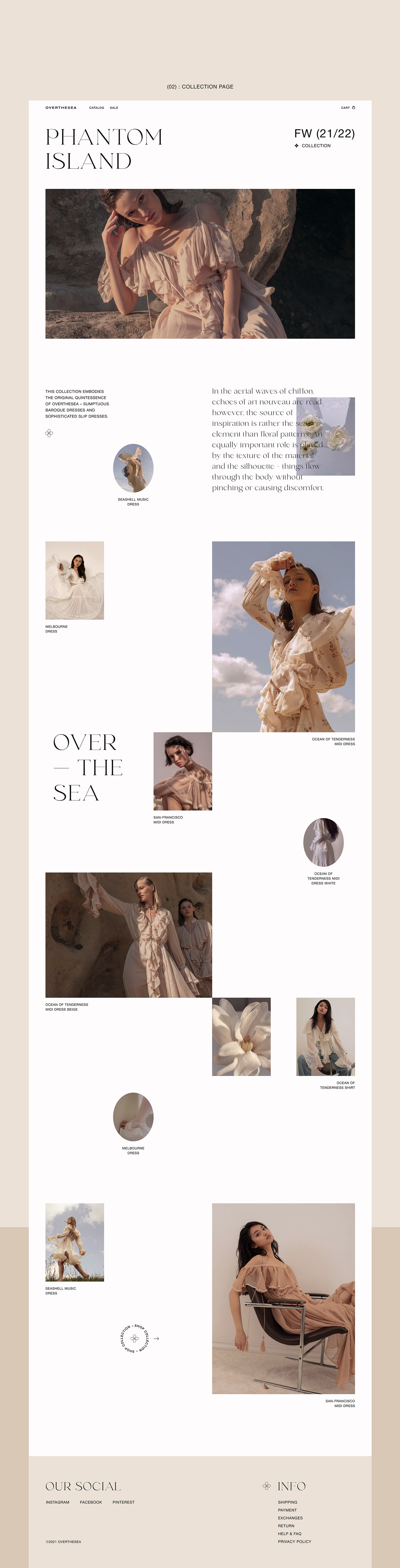 clothing brand concept design dress Fashion  online store typography   UI ux Web Design 