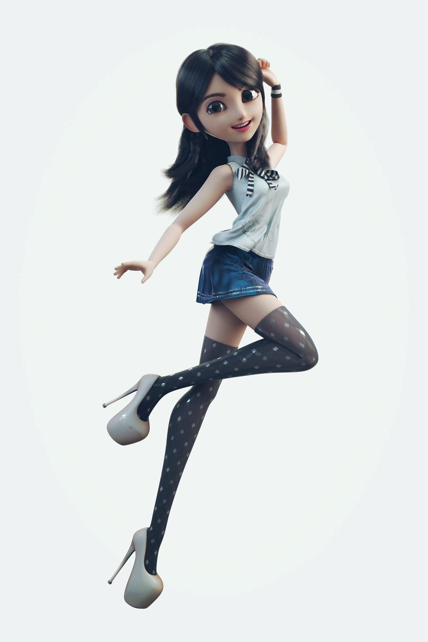 3D 3d modeling 3D Character Design 3d animation animation  rigging clothes 3d art Rigging Animation