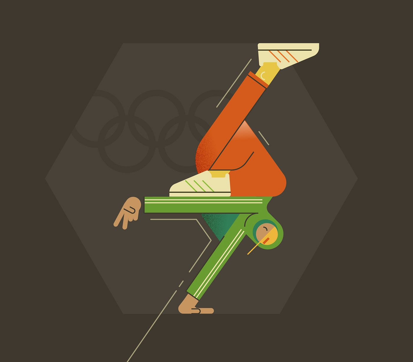athletics breakdance Character design  dancing graphic design  ILLUSTRATION  Olympic Games Olympics Paris france