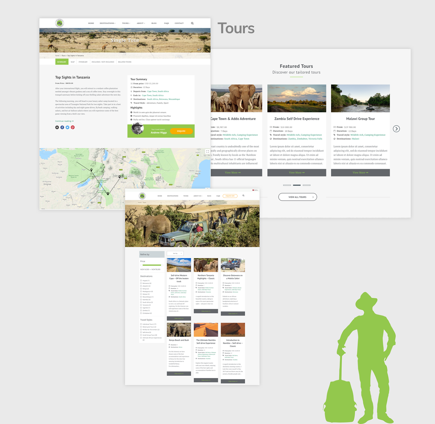 travel websites ui design