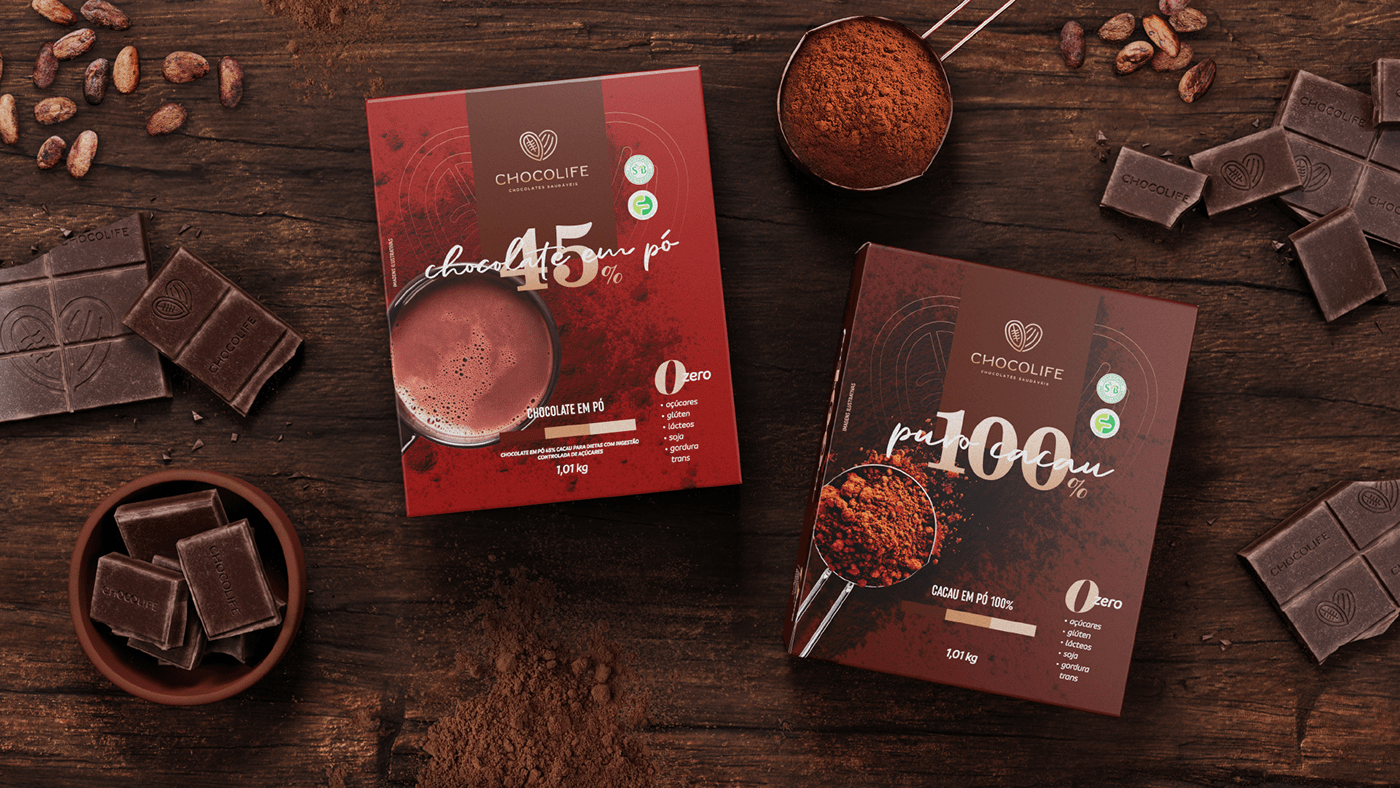 chocolate Cocoa Food  logo Packaging Brand Design design package packaging design