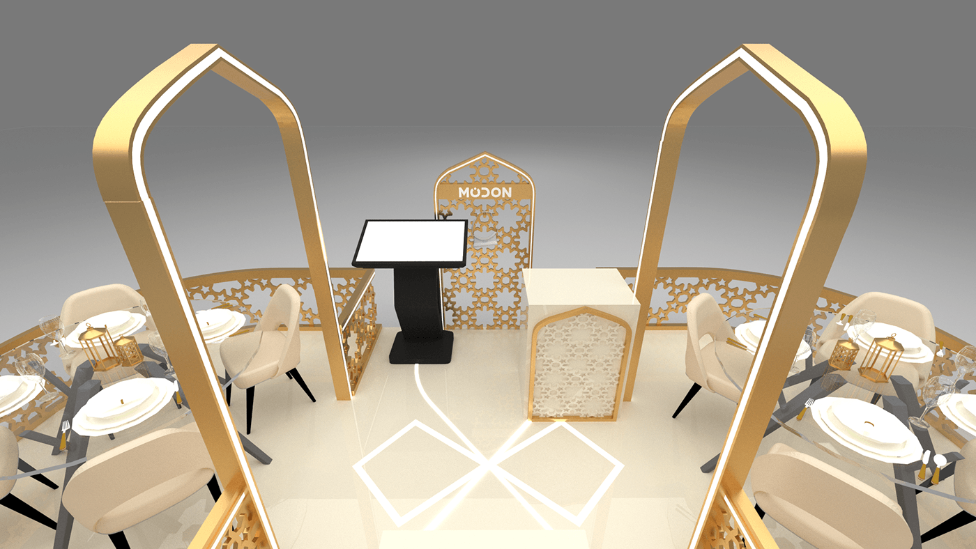 furniture architecture visualization 3D Event marketing   party festival dinner Food 