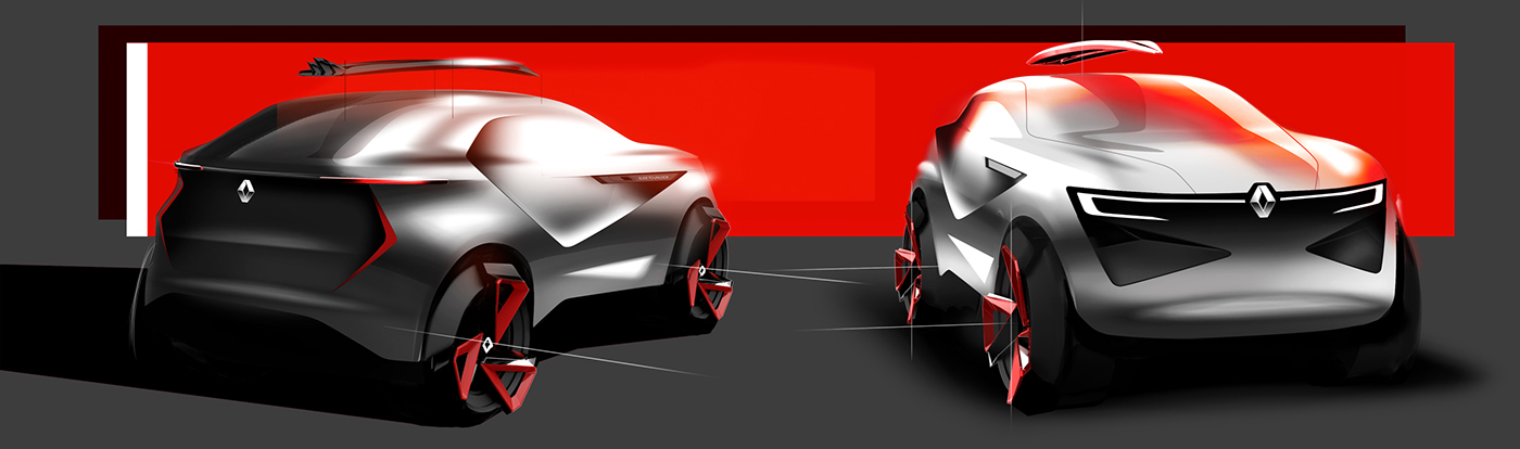 concept car renault Autonomous self-driving car design surfboard Vehicle