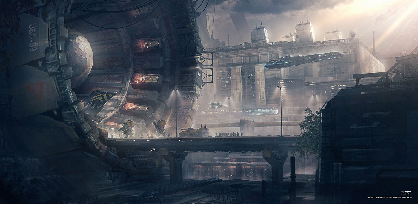 sci-fi spaceship project T-13S shue13 environment conceptart keyframe