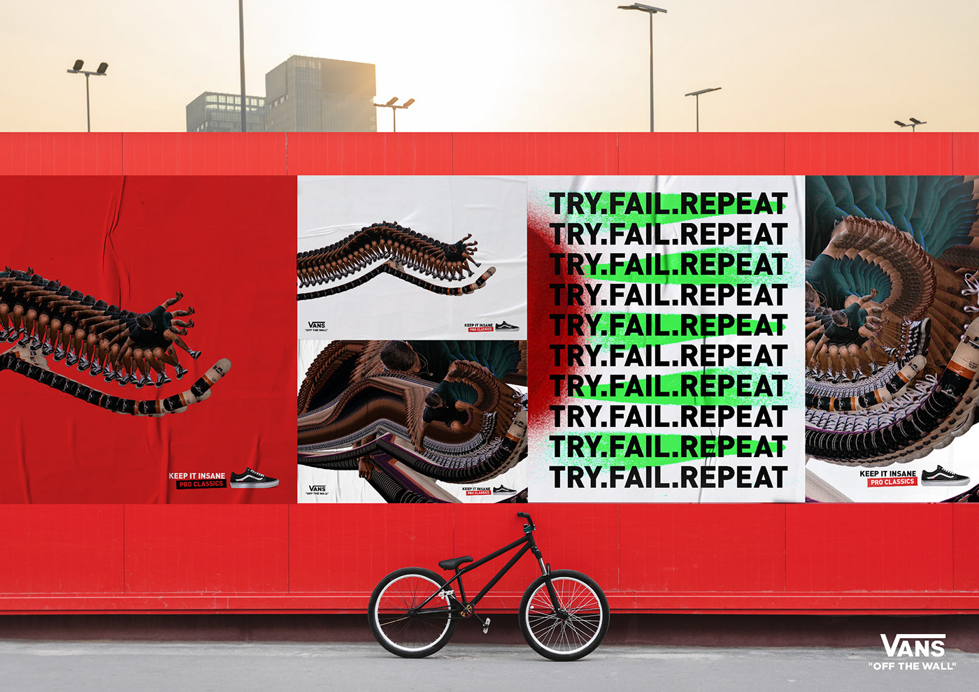 Advertising  art direction  Integrated Campaign print Pro Classics Repetition skate TikTok Vans