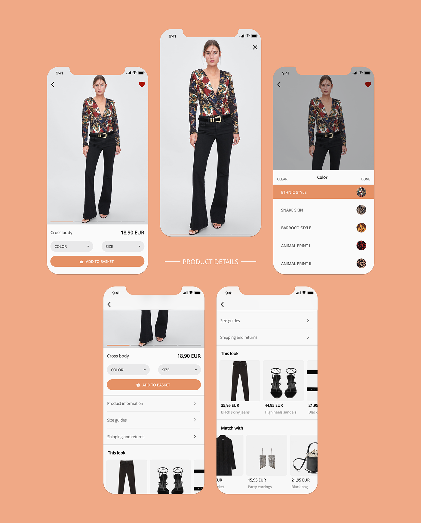 app ux UI Web Design  tinder Fashion  sketch Ecommerce iPhone x