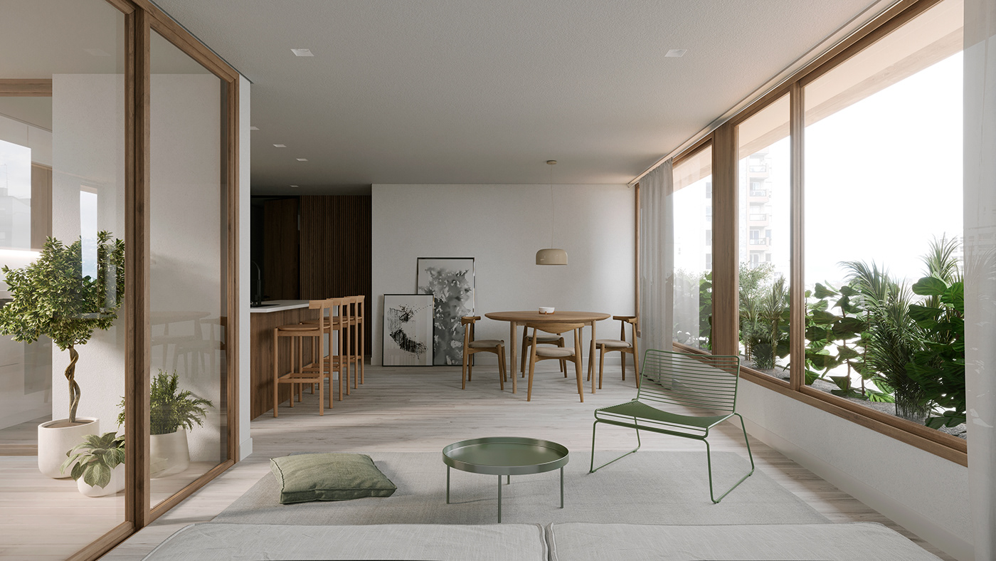 Render realestate architecture archviz visualization 3ds max corona interior design  modern 3D