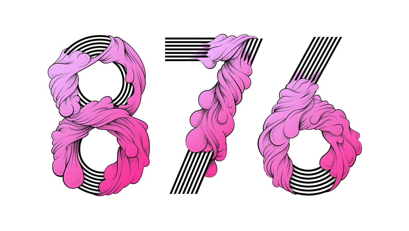 number lettering custom type yorokobu numerografia dragon ball barcelona pink type motion