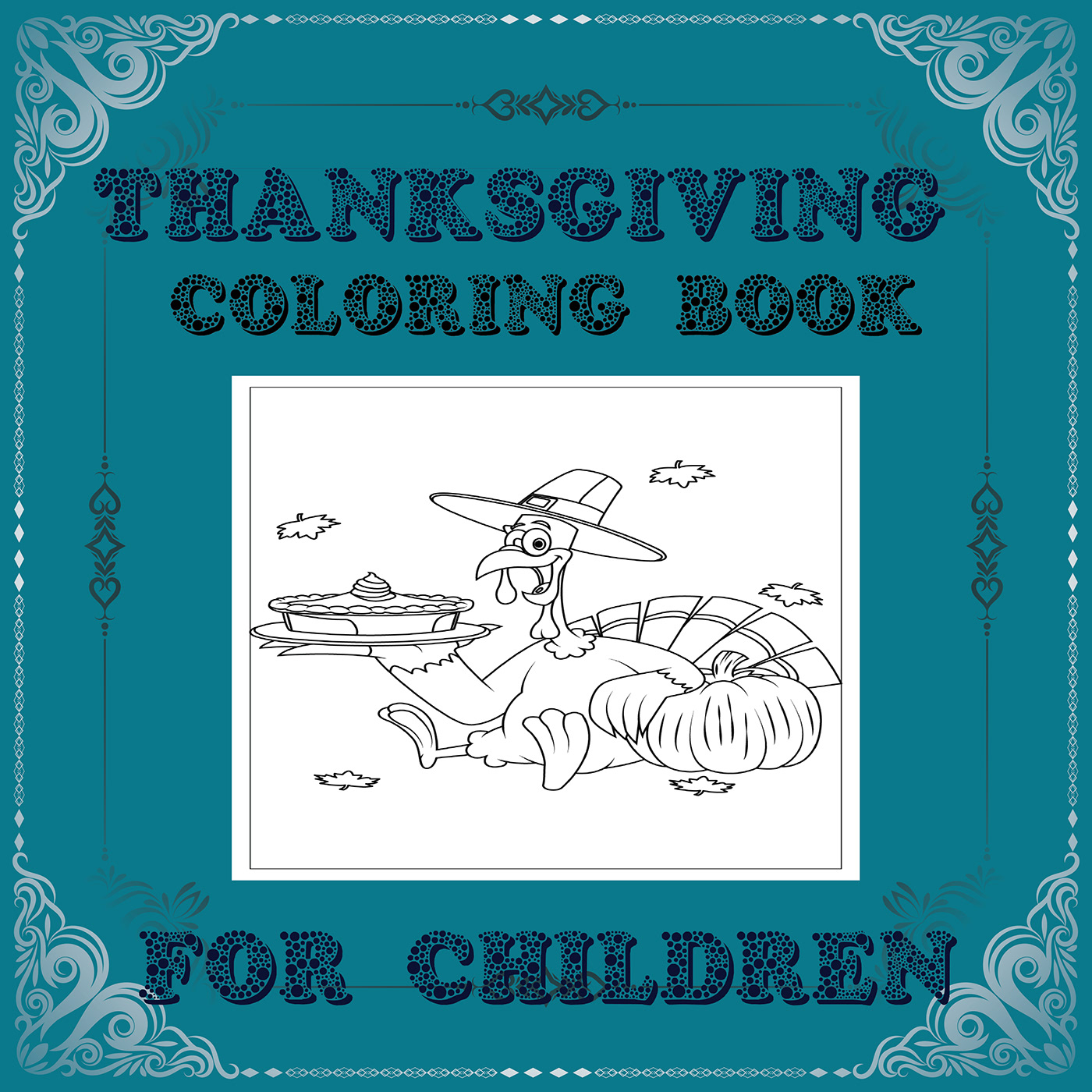 coloring book coloring page coloringbookpage thanksgiving Turkey Food  Graphic Designer adobe illustrator thanksgiving day