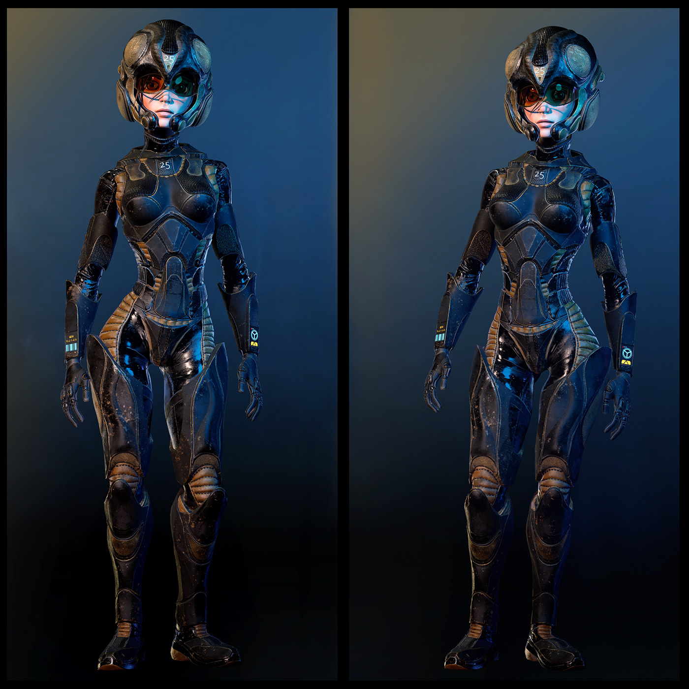 game Character girl design 3D 3dmodel Zbrush Pilot substancepainter vr