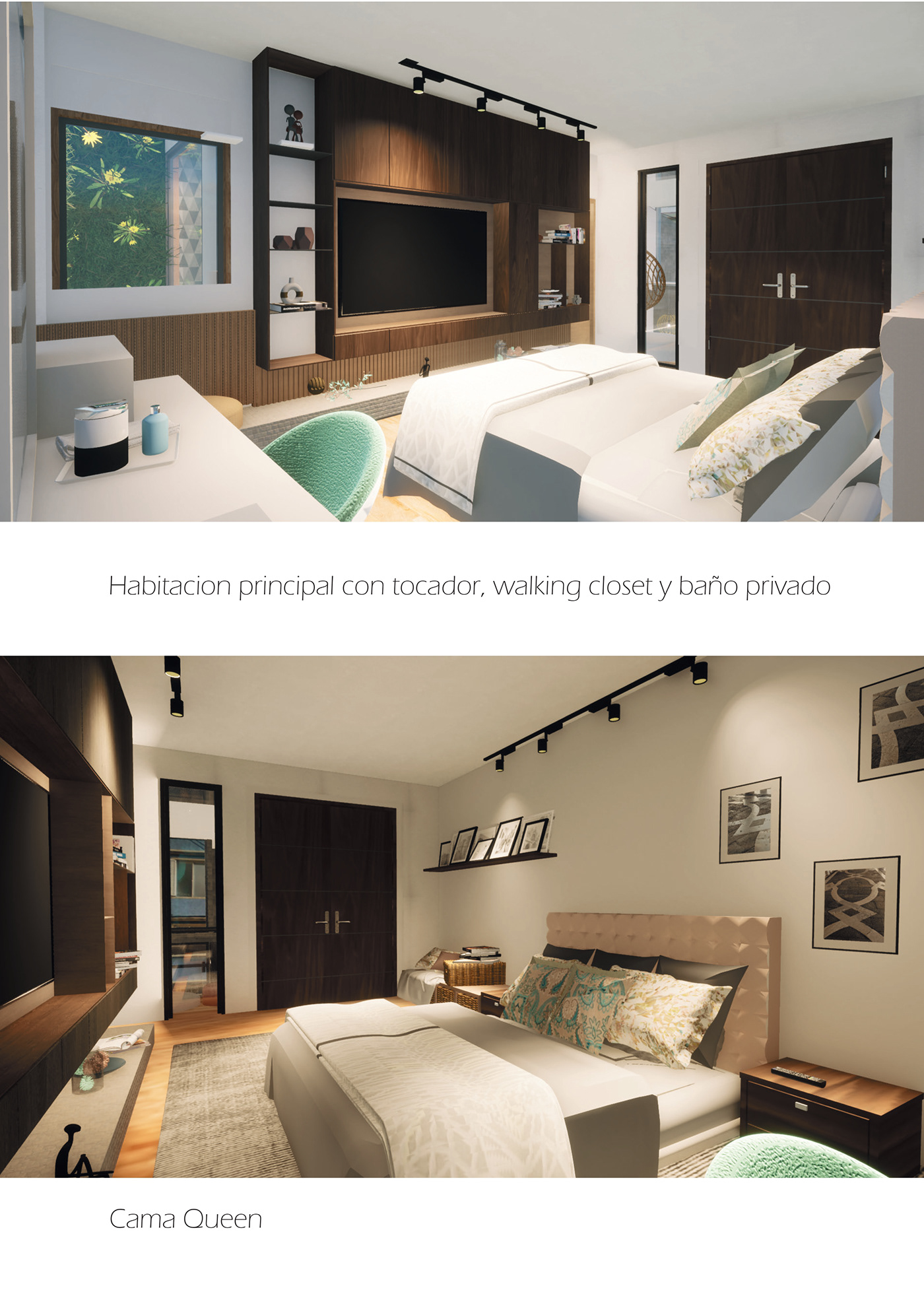 suites apartment Render visualization mezzanine panoramico concept Modern Design diseño espacial