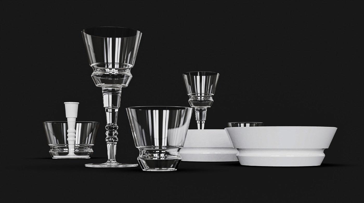 3D Modelling aperitivo ceramic design CGI food design glass design industrial design  porcelain product design  tableware