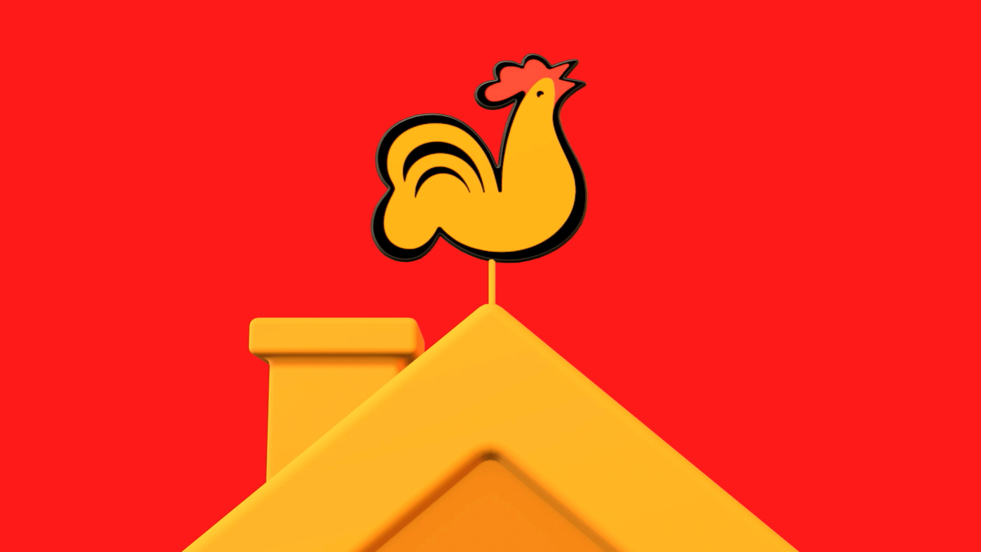 3D 3d modeling Advertising  blender campaign chicken commercial Fast food ogilvy red