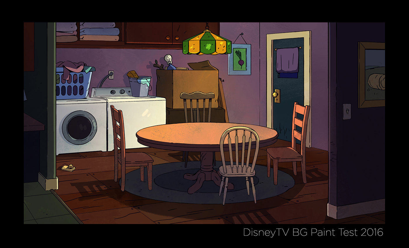 background painting tv animation cartoon network Disney TV background paint Color Styling painting   Visual Development